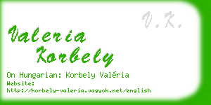 valeria korbely business card